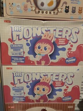Pop Mart Labubu The Monsters Wacky Mart Squishy Charms Sealed Case (6 Blind Box)